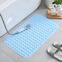Olanly Non-slip Bathroom Bath Mat Soft PVC Shower Floor Rug Bathtub Carpet Foot Massage With Suction Cup Anti-skid Pad