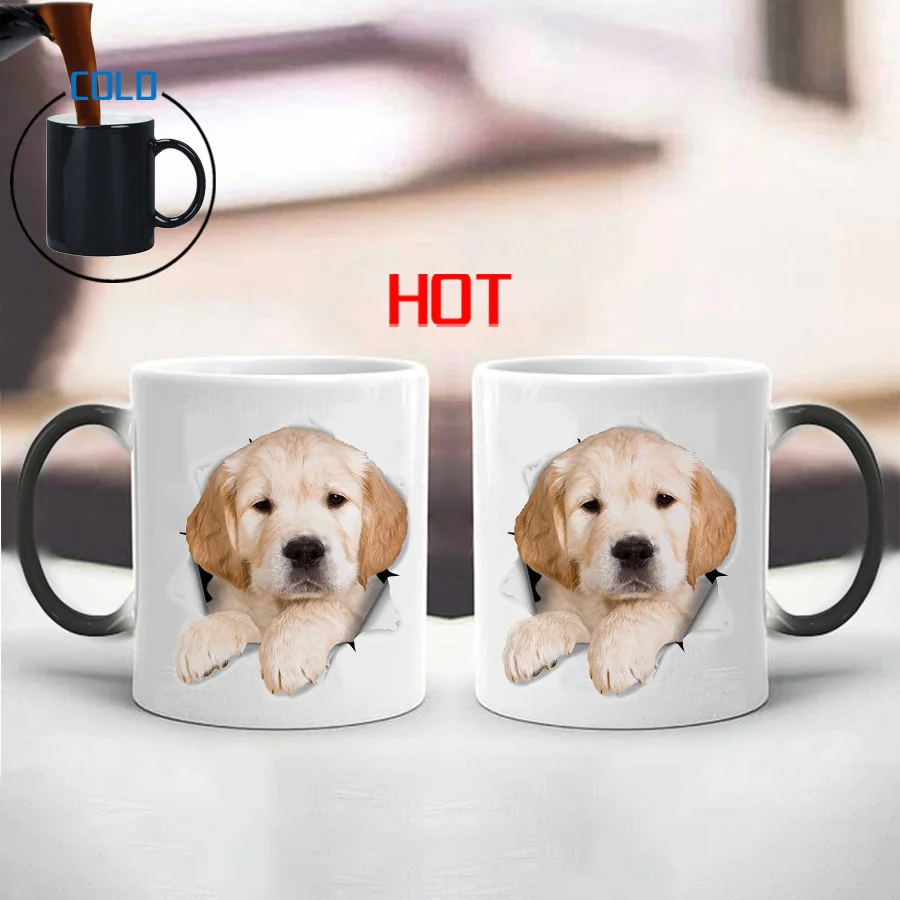 Креативная индивидуальная керамическая кружка милая чашка с изменением цвета