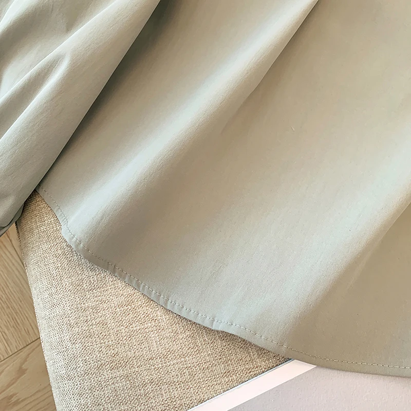 Женская рубашка с длинными рукавами-фонариками свободного покроя