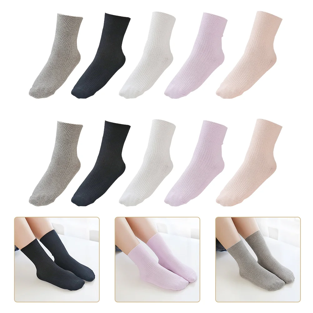 

5 Pairs of Diabetic Socks for Elderly Nursing Socks Pregnant Socks