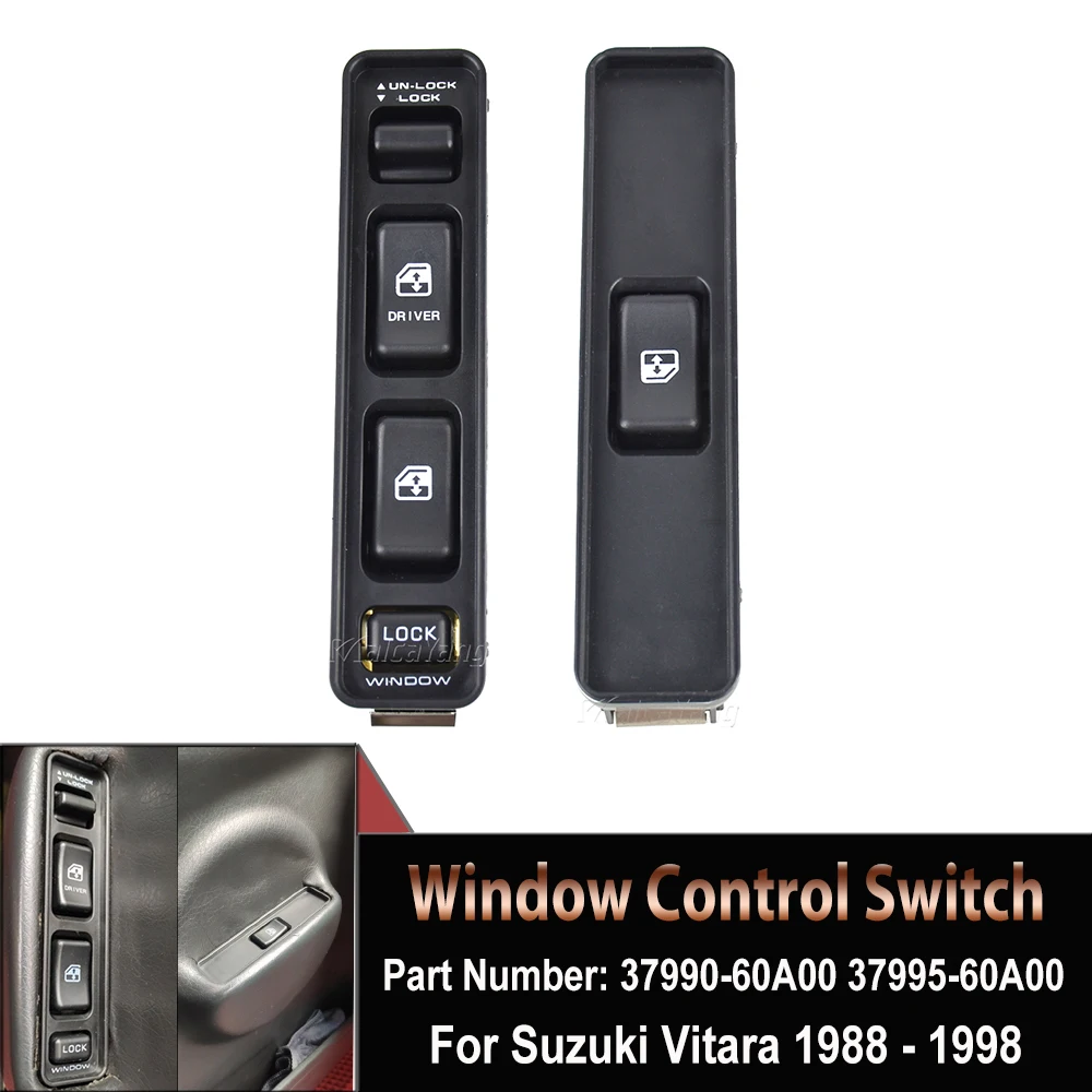 Car Accessories Electric Power Window Master Control Switch 37990-60A00 / 37995-60A00 Fit For Suzuki Vitara Sidekick 1988 - 1998