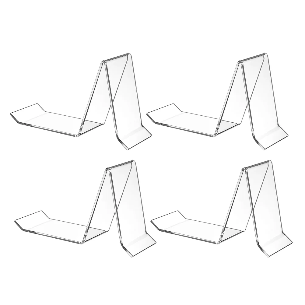 4 шт. стеллаж для обуви формы вставки прозрачная подставка магазина торговый