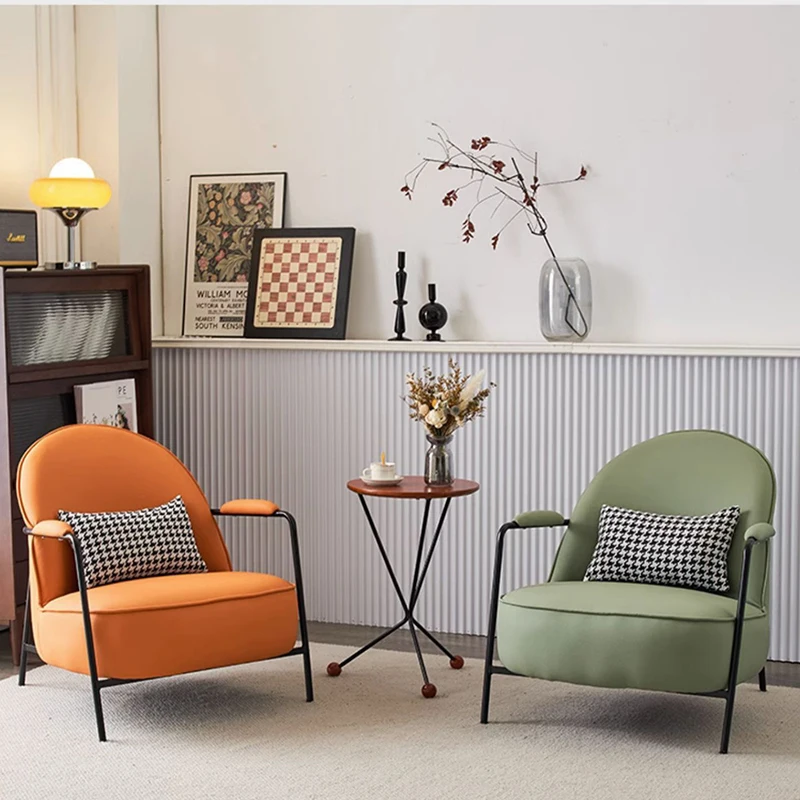 

Modern Sofa Living Room Chairs Armchair Bedroom Relaxing Leather Accent Chair Living Room Designer Reading Sillones Home Decor