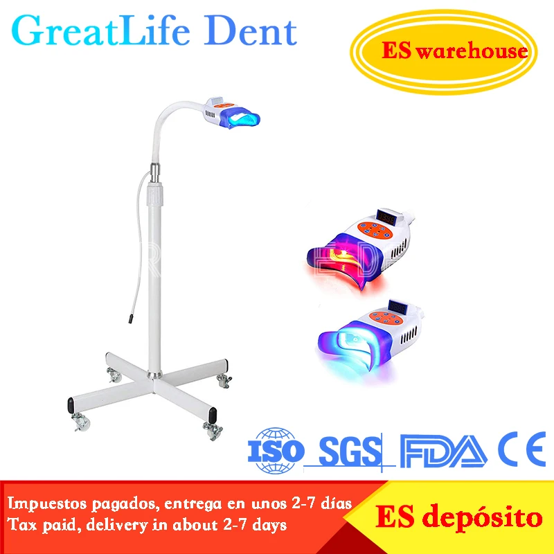 

GreatLife Dent Cold Light Portable Mobile Stand 10 Led Teeth Whitening Lamp Accelerator Teeth Bleaching Machine Mobile