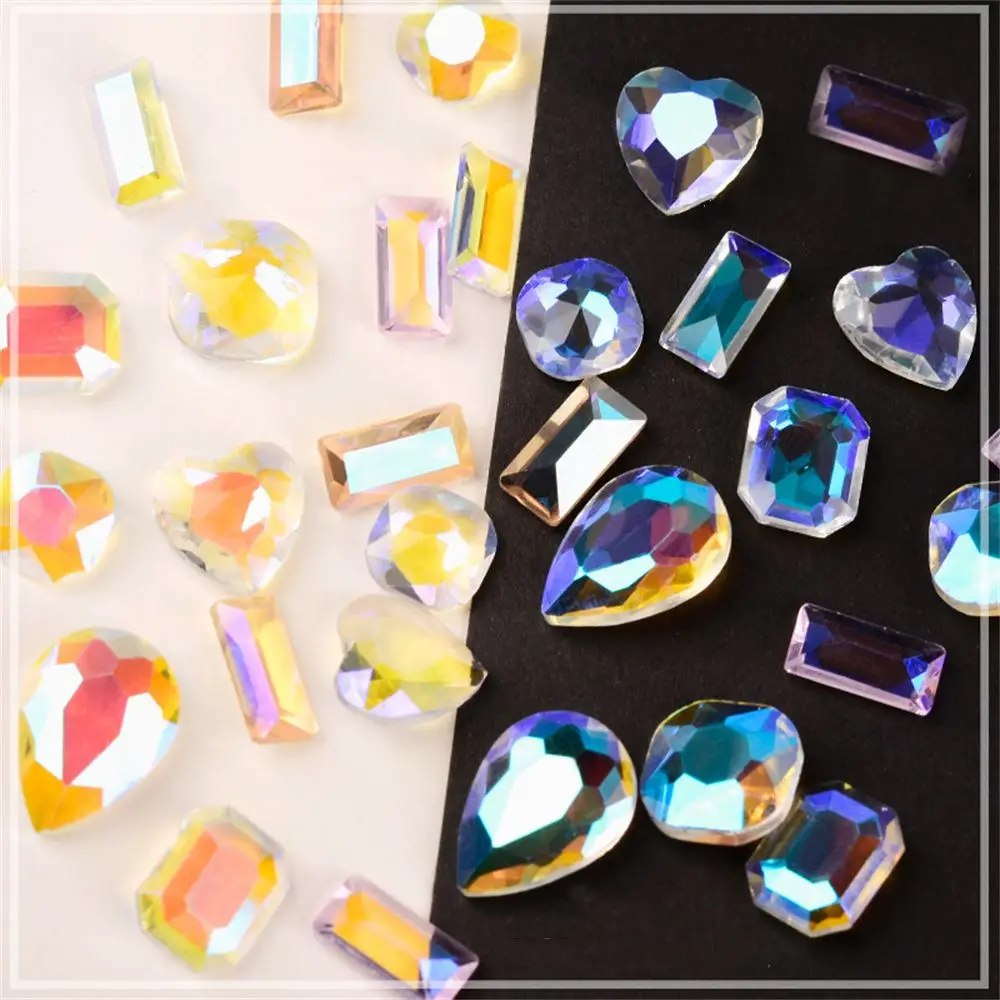 

10pcs Glitter Water Drop Gems Heart Nail Art Decoration Nail Rhinestones Nail Jewelry Nail Diamond