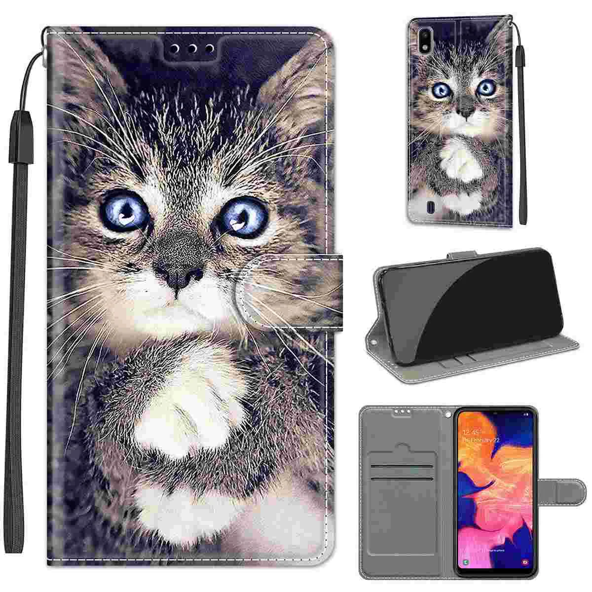 

PU Case Kickstand Style Cover Compatible with Galaxy A10