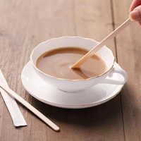 100pcs disposable stir sticks natural wooden tea coffee stirrers cafe supplies diy making handwork craft flat head sticks