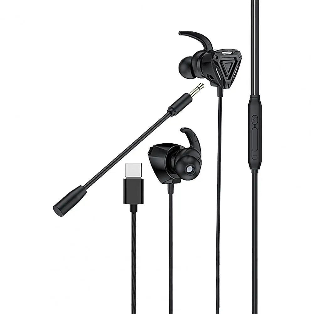 

Gamer Earphone Anti-fall Comfortable Wearing TPE Wired Type-C Headphone for Mobile Phone