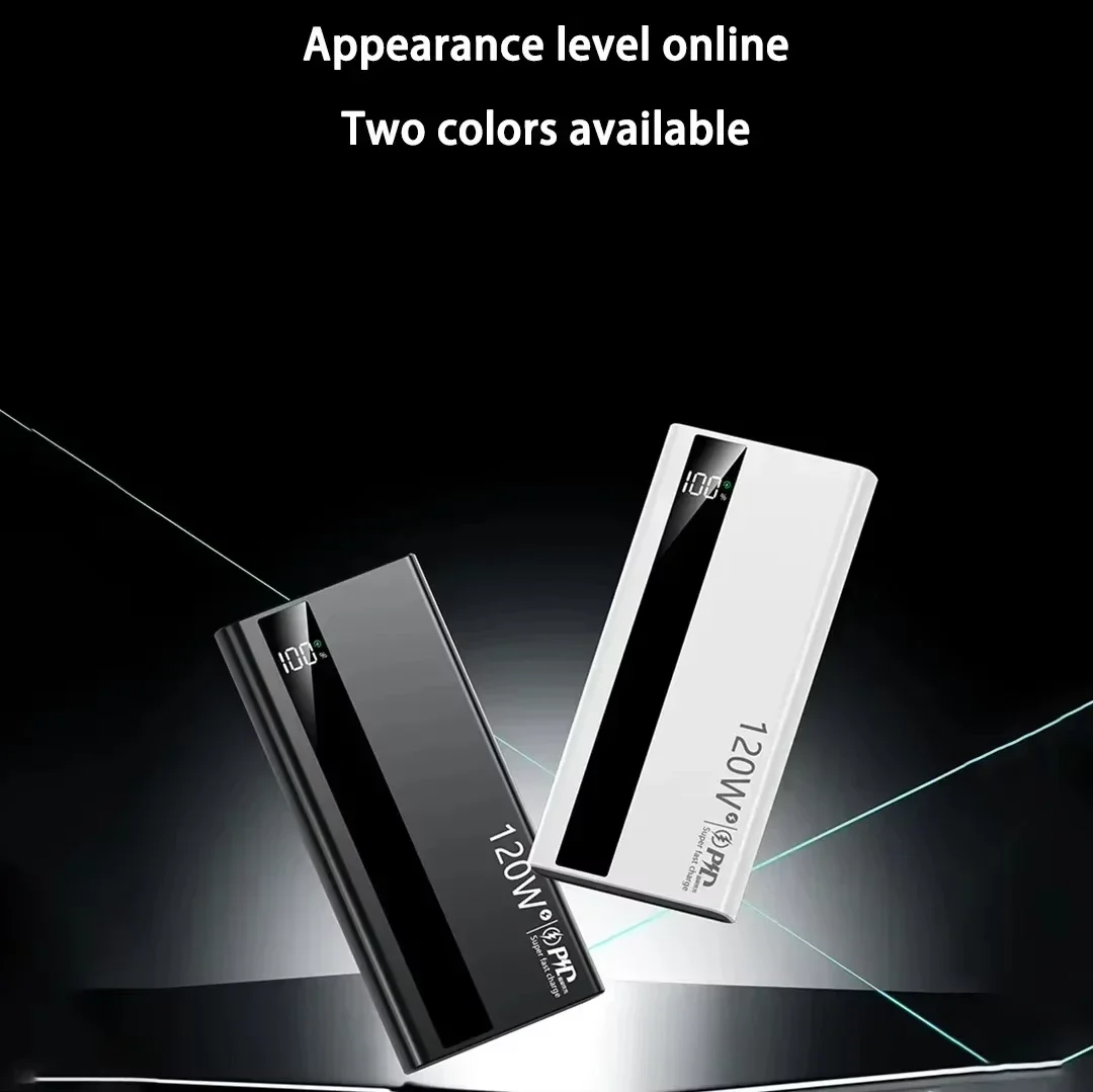 Новый внешний аккумулятор Lenovo 2026 с высокой емкостью 500000 мАч, 3C, 120 Вт, сверхбыстрая зарядка, портативный, с LED-дисплеем, для iPhone и Samsung (art.: 3920d998ebf62) - 3920d998ebf62