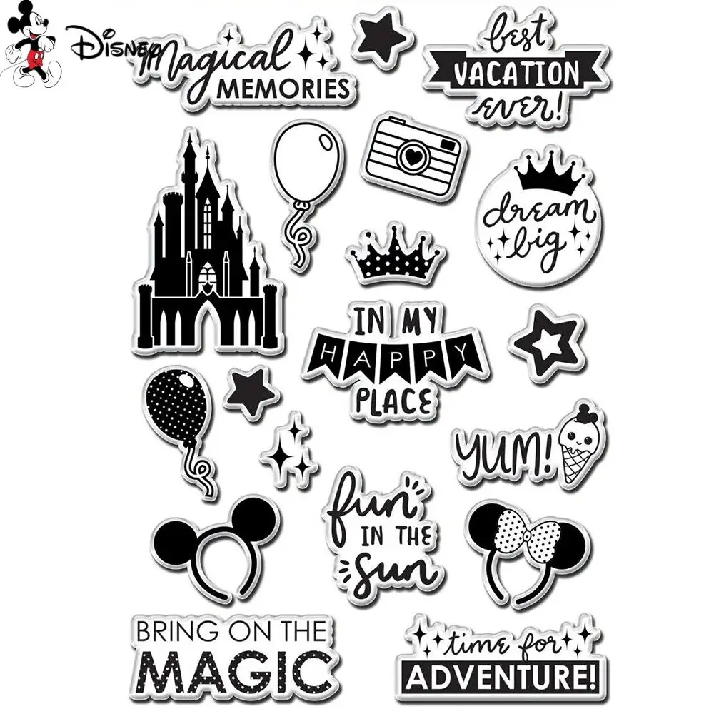 

Disney Words Clear Stamps Magical Memories Stamp Seal for DIY Scrapbooking Embossing Paper Cards Crafts Making New Arrival 2022