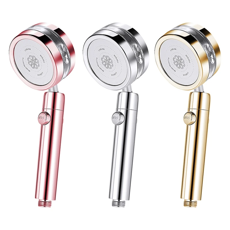 

Turbocharge Shower Head High Pressure Detachable 360 degree Rotating Jetting Showerhead Filter for Bathroom Bath