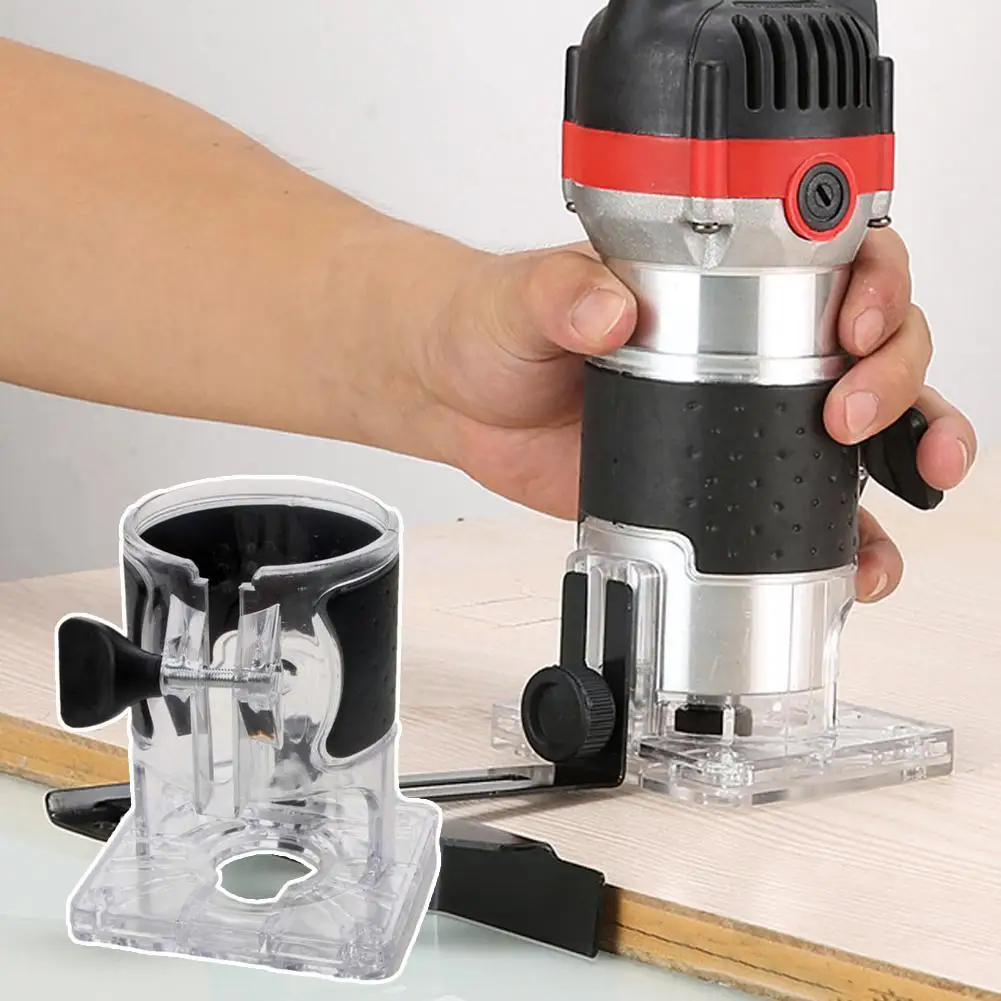 

Woodworking DIY Circle Cutting Jig For Electric Trimming Machine Wood Router Milling Circle Slotting Base Tools With Scale C3M4