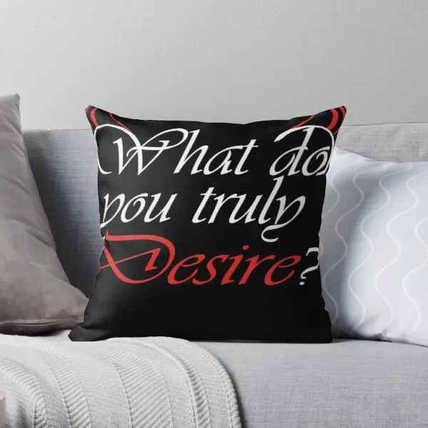 

What Do You Truly Desire Lucifer T Shirt Printing Throw Pillow Cover Office Fashion Decorative Bedroom Pillows not include