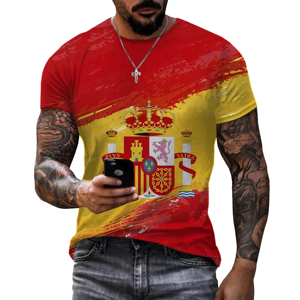 

Summer Russia Brazil USA Germany South Korea Israel Flag T Shirt Men 3d Print Tshirt Pattern Short Sleeve Tops Mens Clothing