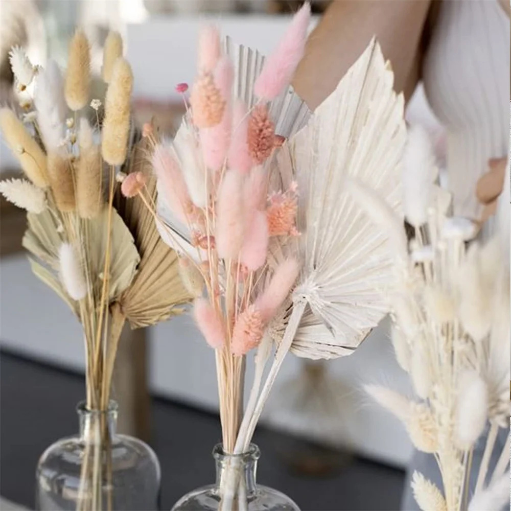 

Natural Lagurus Grass Farmhouse Wedding Boho Wall Bathroom Dried Bunny Tail Grass Pampas Boho Wedding Decorations DIY Bouquet