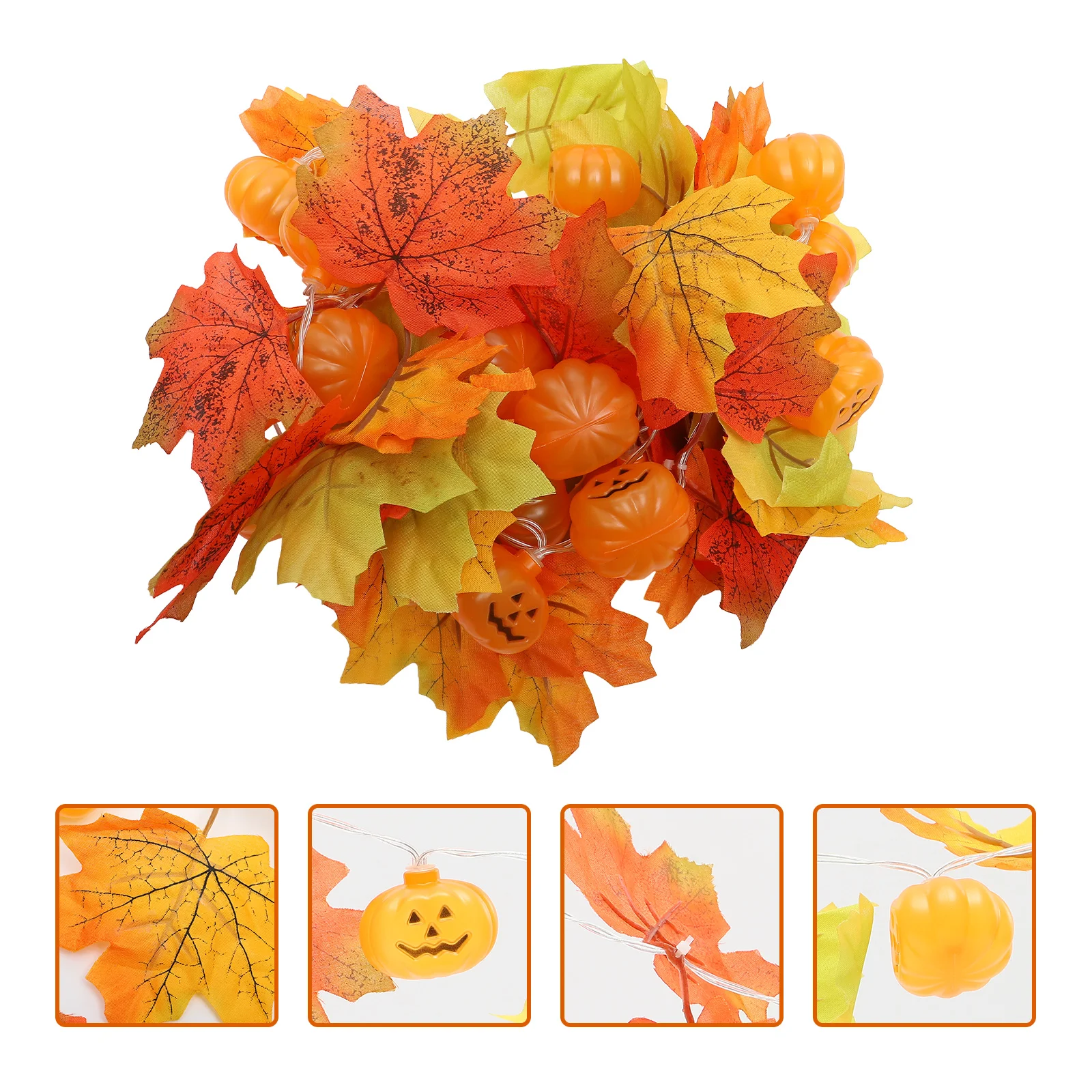 

1 Set Thanksgiving Pumpkin Maple Leaf Lamp String Harvest Festival Party Decor
