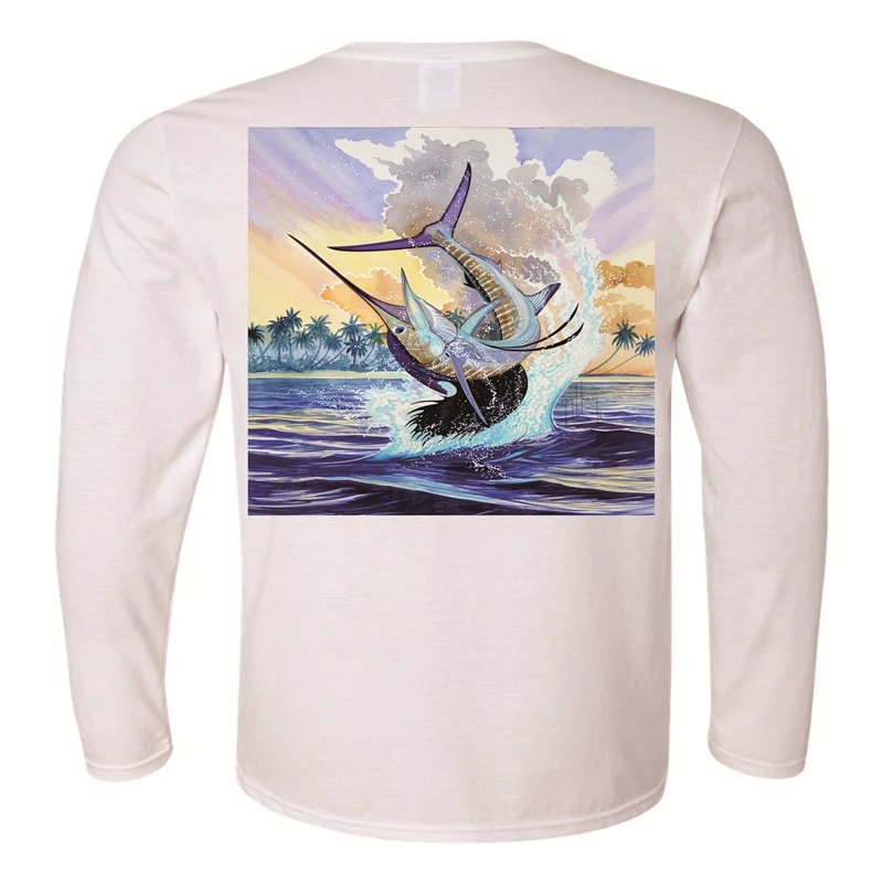

Men Clothing Custom Sublimation Printed Dry Fit Jersey Recycled Spandex UPF Fishing Shirt Hygroscopic And Sweat Releasing Shirt