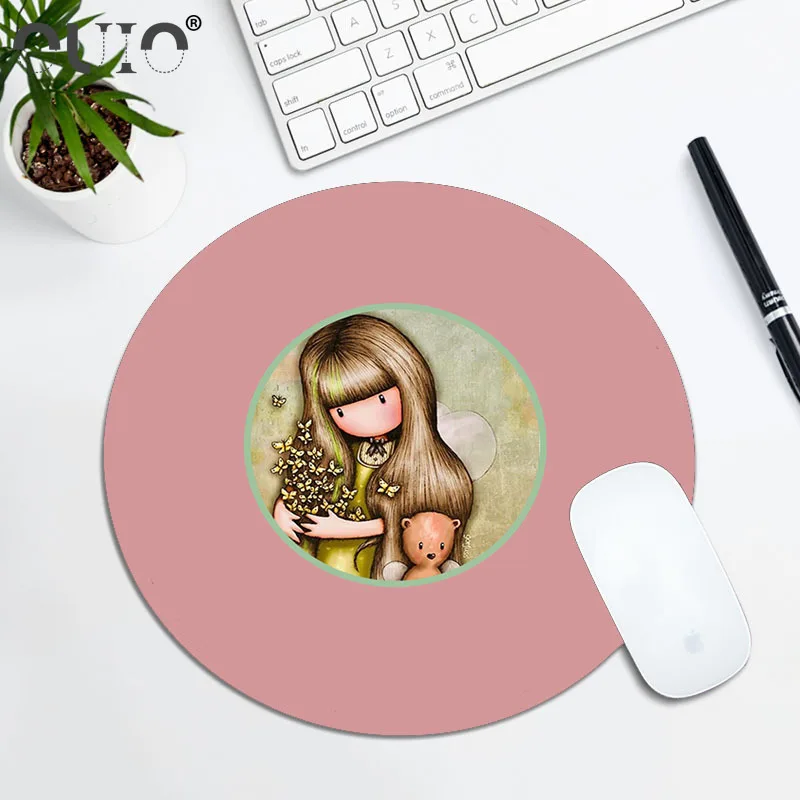 

OUIO Santoro Gorjuss Mouse Pad Gamer Anime Mousepad Gaming Accessories Mouse for Computer Mat Cabinet Mausepad Pad on the Table