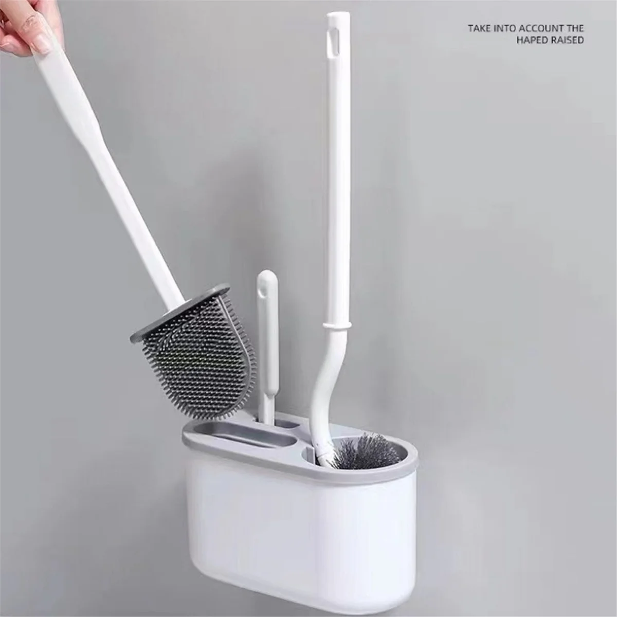 3 в 1 силиконовая настенная щетка для унитаза