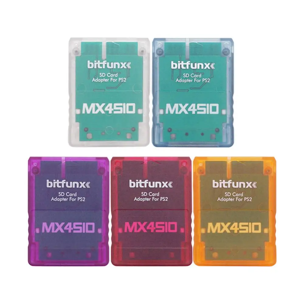 

SIO2SD SD Card Adapter for PS2 Game Consoles Transparent Shell Card Reader SD/TF Adapter Memory Card Program Game Card