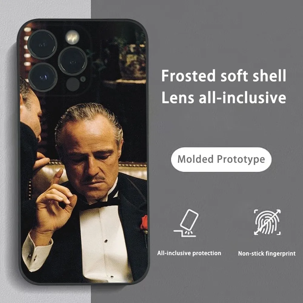Чехол для телефона из фильма G-Godfather iPhone 16 15 14 13 12 11 Pro Max Plus Mini Frosted Soft Shell Funda
