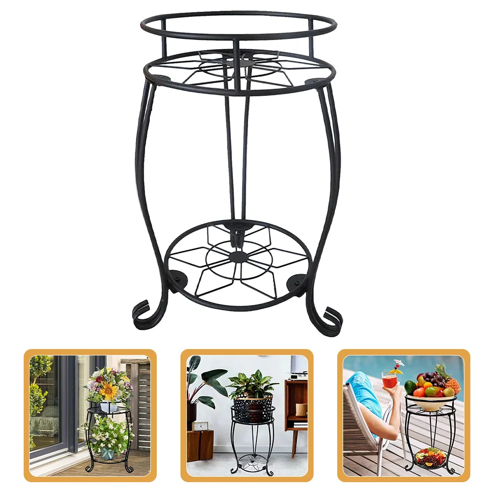 

Bonsai Display Bracket Double-layer Flower Container Holder Double Layer Flower Pot Rack Decoration