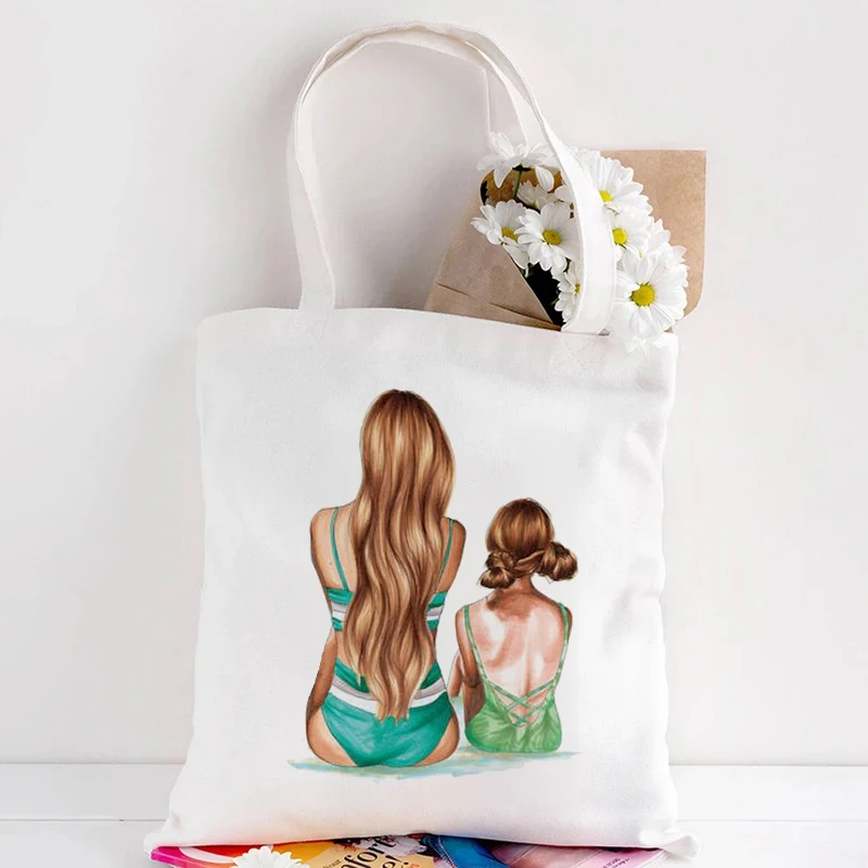 Женская сумка для покупок сумки тканевая с графическим рисунком на день матери