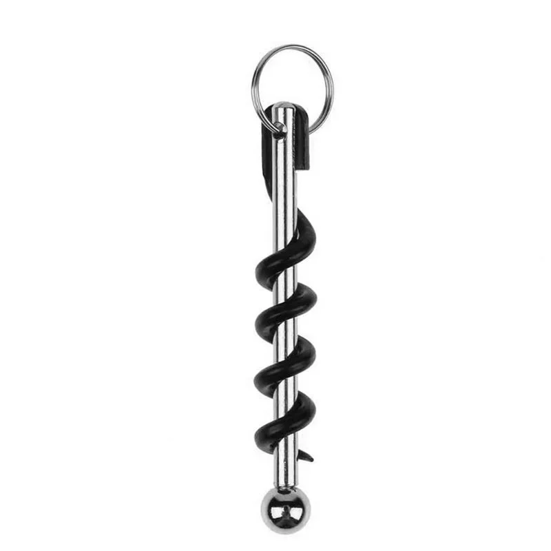 

1Pcs Bottle Opener Outdoor Mini EDC Cork Screw Red Wine Bottle Opener Keyring Tool Multi-functional Camping Equipment Tool