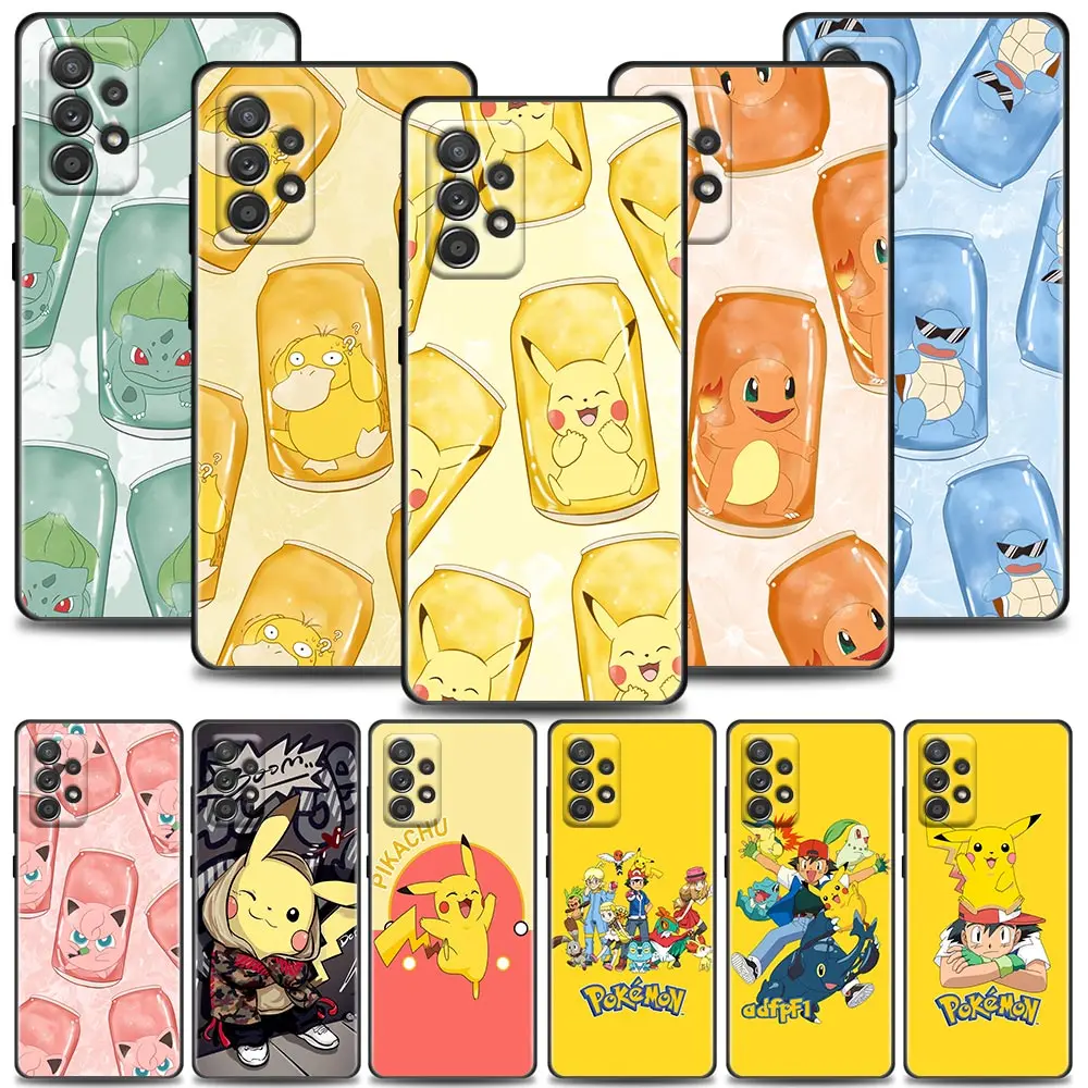 

Cute Pokemon Pikachu Cartoon Phone Case For Samsung Galaxy A72 A52 A32 A02s A12 A42 A71 A51 A31 A21s A21EU A11 A01 Cover Fundas