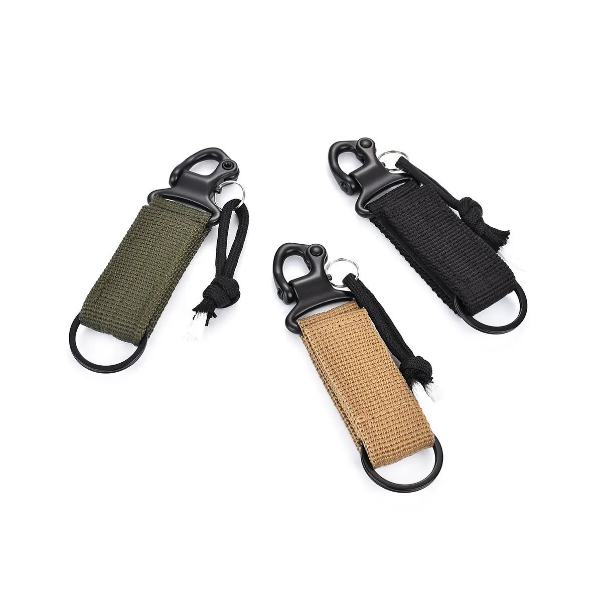 Quickdraw Carabiner Tactical Holder Hooks Webbing Backpack Strap Belt Clip Camping Accessories Water Bottle Hanger