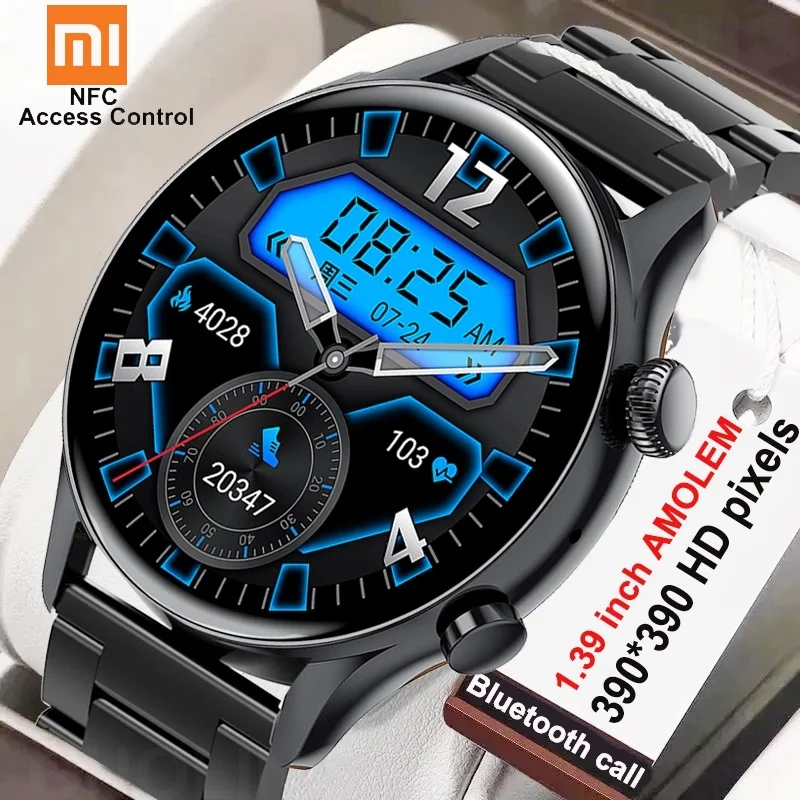 

XIAOMI 2022 New NFC Bluetooth Calling Smart Watch Men's 1.36 Inch 390*390 Screen Support Always Display Smart Watch IP68