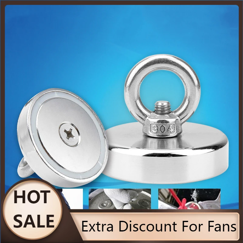 

Hot Sale Super Strong Magnet Powerful Magnetic Search Magnet Aimant Puissant Neodymium Magnets Salvage Fishing Hook Magnets
