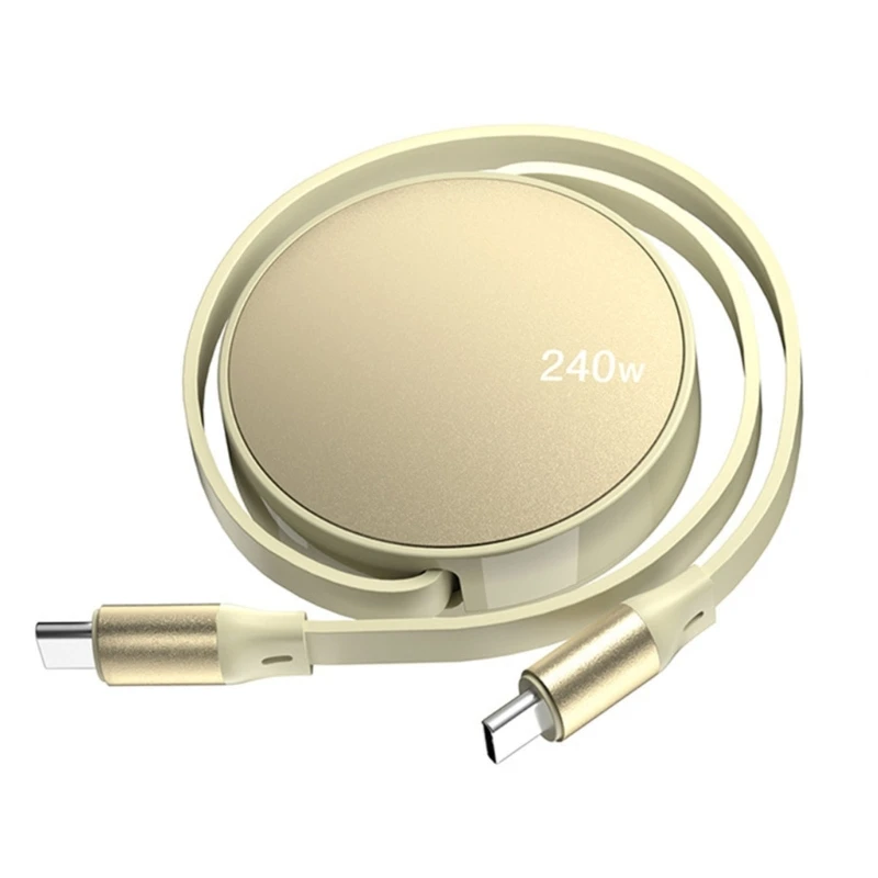 Выдвижной кабель USB C 240 Вт тип шнур для быстрой зарядки зарядное устройство 480