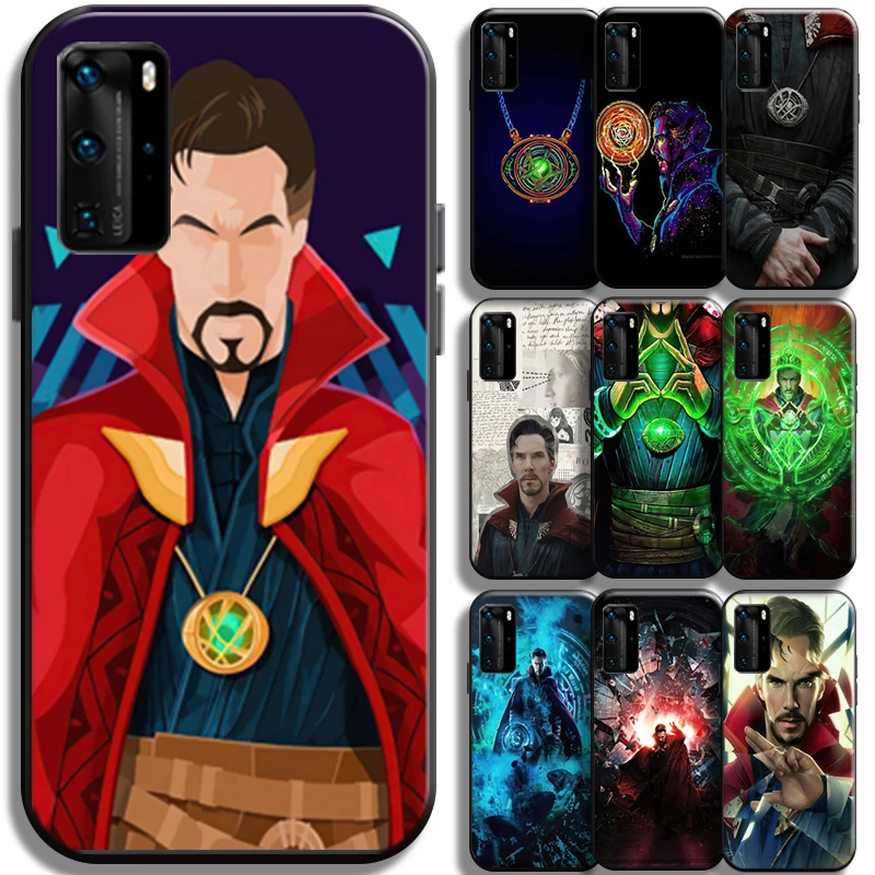 

Marvel Avengers Doctor Strange Phone Case For Huawei P40 P40 Pro Lite 5G Funda Shockproof Shell Coque Black Full Protection