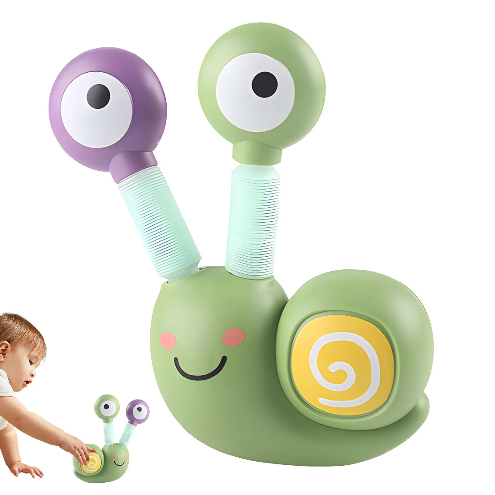 

New Tubes Fidgets Toy Fine Motor Skills Pack Toddler Toys Snails Tubes For Stress And Anxiety Relives With Funny Expression