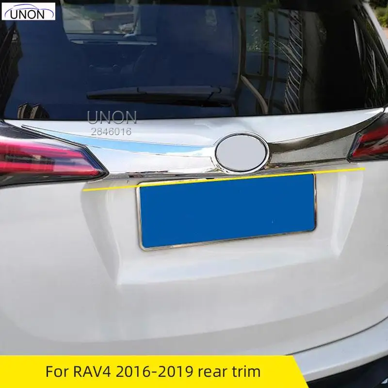 1 Pcs For Toyota Rav4 2016 2017 2018 2019 Chrome Rear Trunk Lid Cover Trim