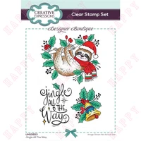 2022 christmas new jingle all the way clear stamps for diy handmade scrapbook diary paper cards decoration craft embossing mould