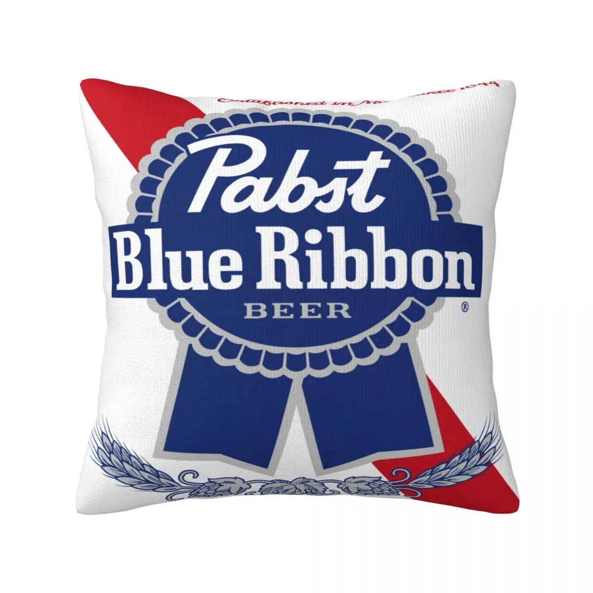 

Pabst Blue Ribbon Beer Logo Throw Pillow Cover Decorative Pillow Covers Home Pillows Shells Cushion Cover Zippered Pillowcase