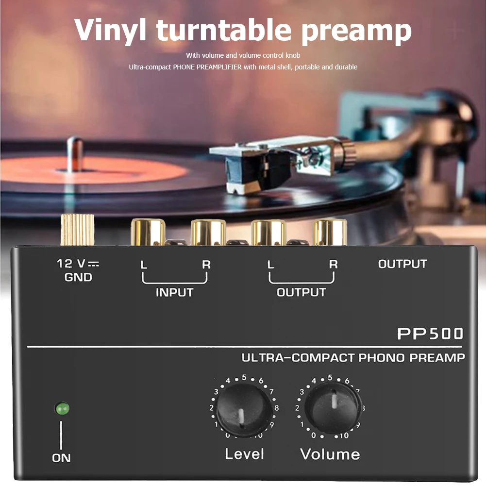 

Kebidu Ultra-Compact Phono Preamp Preamplifier With RCA 1/4 Inch Support TRS Interfaces Preamplificador Pre Amplificador Phono