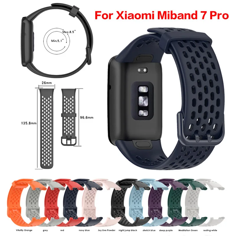 

Suitable For Xiaomi Bracelet 7pro Breathable Watch Strap For Mi Band 7pro Sports Breathable Replacement Wristband Accessories