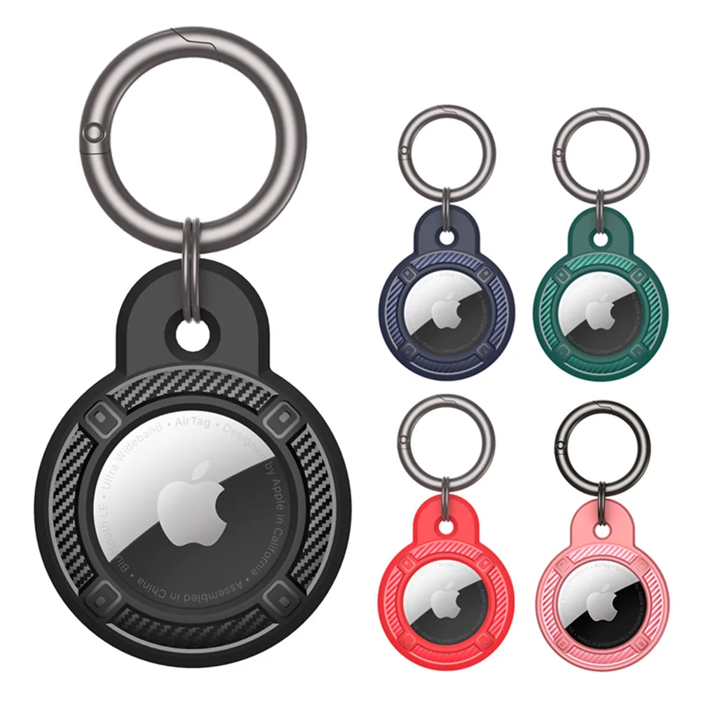 

Защитный чехол для Apple Airtag Air Tag, силиконовые чехлы из углеродного волокна Airtag, аксессуары для брелоков