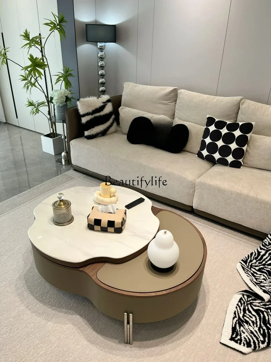 Журнальный столик из ткани Cloud Lift седло кожаный журнальный высокого класса