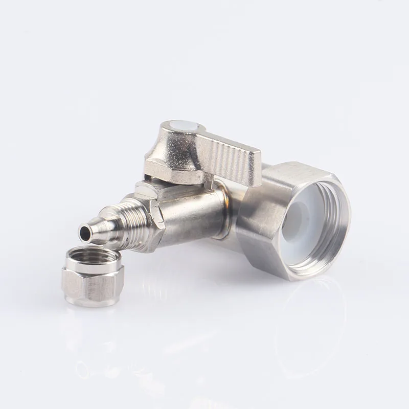 Шаровой кран для водоочистителя 1/4 дюйма 3/8 1/2 PE 3-ходовой адаптер из нержавеющей
