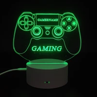 2022 new 3d night lamp gaming room desk setup lighting decor on the table game console icon logo bedside light christmas gift