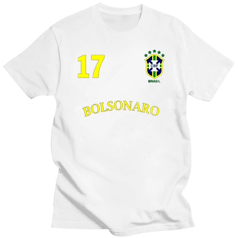 

Mens T Shirts Fashion 2019 Number on BACK VOTE 17 Jair Bolsonaro Presidente 2019 T-shirt Black Navy tee shirt