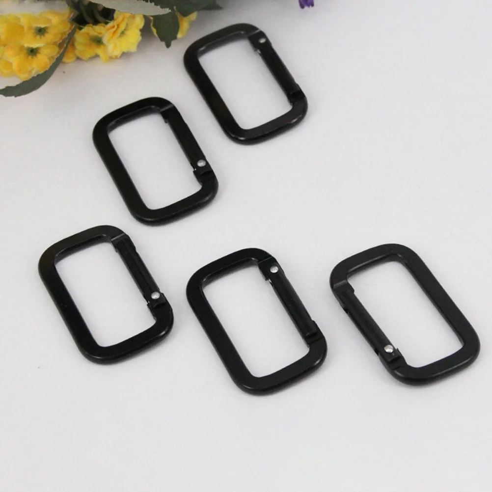 

10 PCS Carabiner Useful Buckle Key Ring Heavy Duty Chain Button Durable Keychains Hiking Clasp Travel