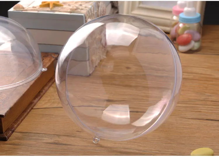 

20pcs 10cm Christmas Tree Decor Ornament Ball Type Box Transparent Plastic Craft Christmas Gift Boxes transparent plastic ball