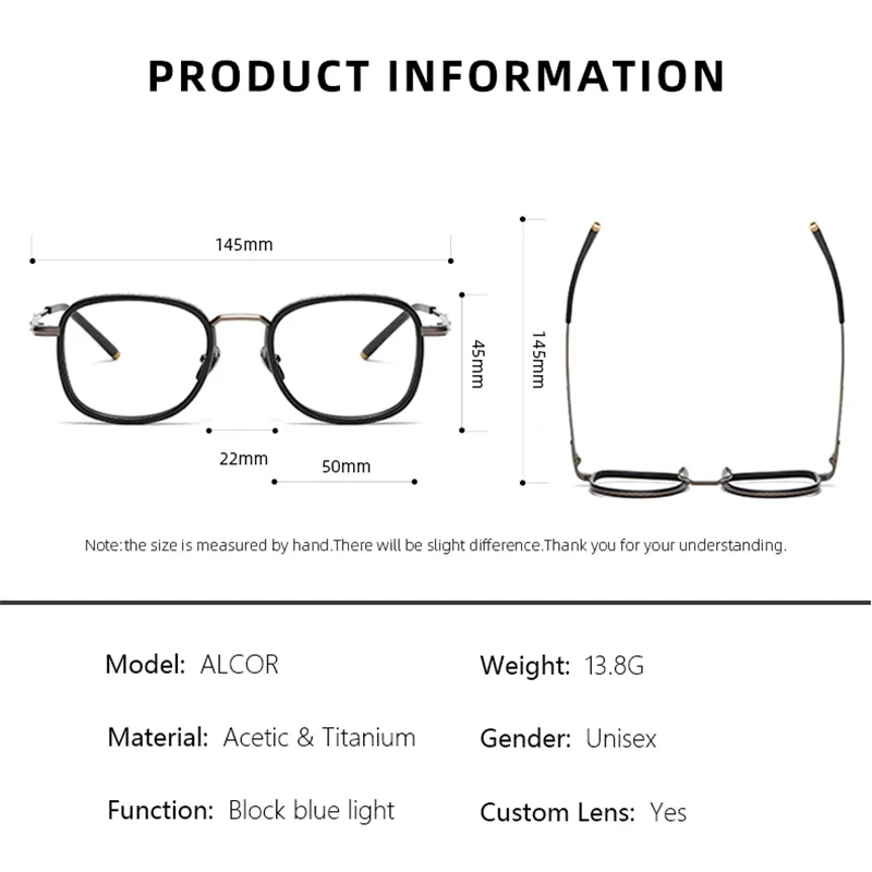 BLMUSA мужские классические очки для дальнозоркости из чистого титана с защитой от