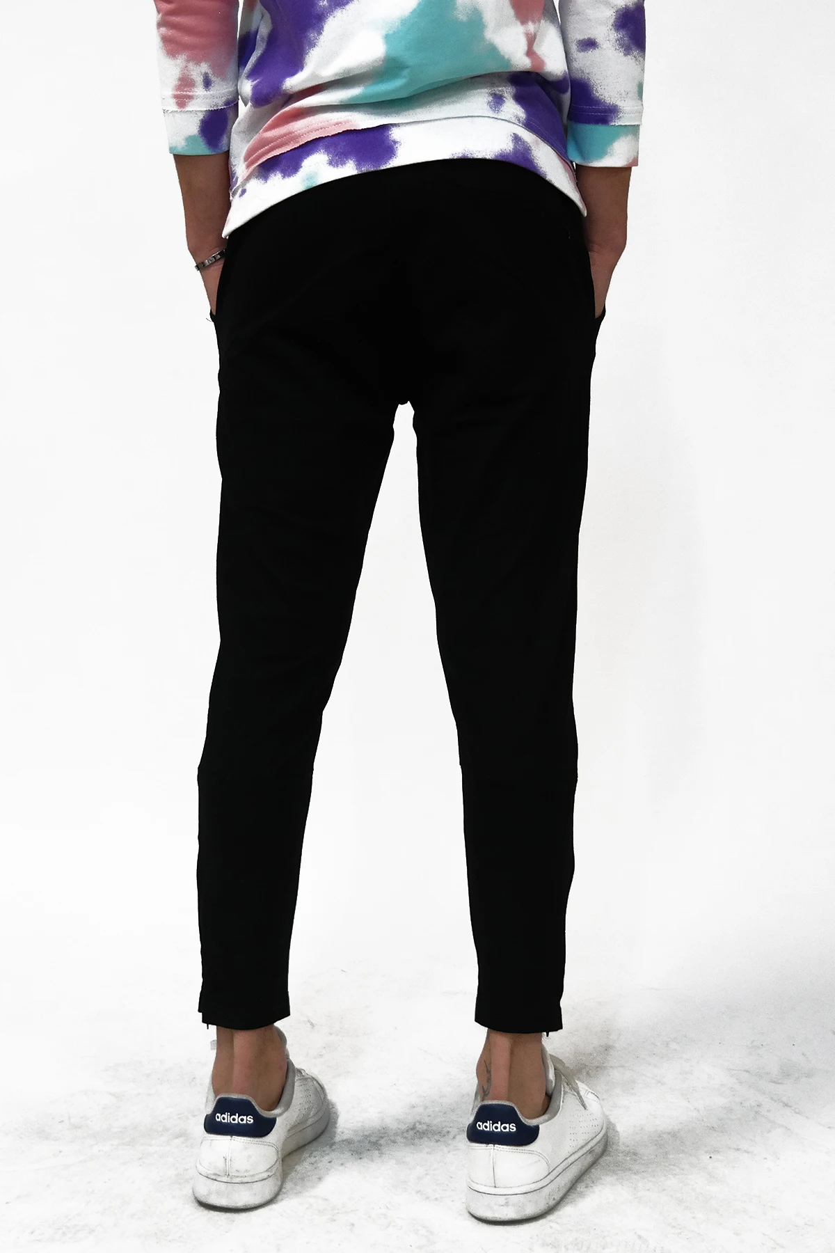 

Hem Zipper Mens Black Sweatpants