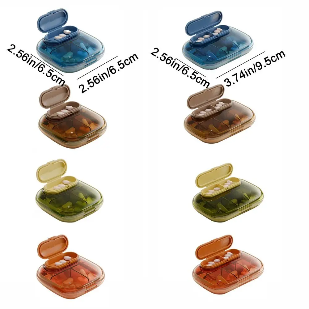 Практичная пластиковая коробка для таблеток с 4/6 сетками герметичная аптечка